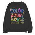 Color Our World Summer Reading 2025 Boho Wildflower Book Unisex Sweatshirt Color Our World Summer Reading 2025 Boho Wildflower Book Unisex Sweatshirt