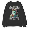 All The Cool Dinosaurs Are Reading Book Reader T-Rex Kawaii Unisex Sweatshirt