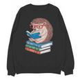 Cool Hedgehog Book Nerd Readers Unisex Sweatshirt