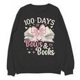 Coquette 100 Days Of Bows Books Reading 100th Day Of School Unisex Sweatshirt