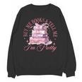 Coquette Aesthetic Bow Buy Me Books & Tell Me I'm Pretty Unisex Sweatshirt