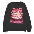 Coquette Bow All Booked For Valentine Book Lover Bookish Unisex Sweatshirt