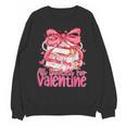 Coquette Bow All Booked For Valentines Teacher Book Unisex Sweatshirt Coquette Bow All Booked For Valentines Teacher Book Unisex Sweatshirt