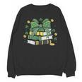 Coquette Bow Books St Patrick's Shamrock Bookworm Librarian Unisex Sweatshirt Coquette Bow Books St Patrick's Shamrock Bookworm Librarian Unisex Sweatshirt