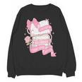Coquette Reading Book Lover Pink Bow Bookish Mom & Daughter Unisex Sweatshirt