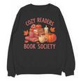 Cozy Readers Book Society Teacher Reading Floral Pumpkin Tee Unisex Sweatshirt
