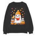 Cute Beanie Ghost Bookworm Cozy Book Reading Halloween Unisex Sweatshirt Cute Beanie Ghost Bookworm Cozy Book Reading Halloween Unisex Sweatshirt