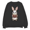 Cute Bookworm Bunny Reading For Kids And Teachers Unisex Sweatshirt