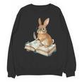 Cute Bunny Reading Book Glasses Bookworm Unisex Sweatshirt Cute Bunny Reading Book Glasses Bookworm Unisex Sweatshirt
