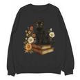 Cute Cat Book Flowers Unisex Sweatshirt