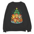 Cute Cats Reading Books Christmas Tree Unisex Sweatshirt