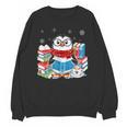Cute Christmas A Penguin Reading Book Snowflake Hot Teacher Unisex Sweatshirt Cute Christmas A Penguin Reading Book Snowflake Hot Teacher Unisex Sweatshirt
