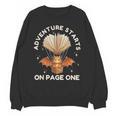 Cute Dragon Book Hot Air Balloon Adventure Fantasy Reading Unisex Sweatshirt Cute Dragon Book Hot Air Balloon Adventure Fantasy Reading Unisex Sweatshirt
