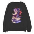 Cute Dragon Read Books Be Kind Stay Weird Book Lover Unisex Sweatshirt