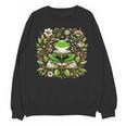 Cute Floral Frog Book Reading Unisex Sweatshirt