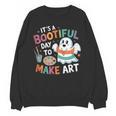 Cute Ghost Book Halloween Spooky Boo School Art Teacher Unisex Sweatshirt Cute Ghost Book Halloween Spooky Boo School Art Teacher Unisex Sweatshirt