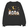 Cute Ghost Drinking Coffee Halloween Fall Ghost Book Reading Unisex Sweatshirt