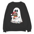 Cute Ghost Holding Books Bookish Christmas Unisex Sweatshirt