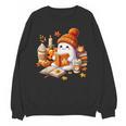 Cute Ghost Reading Book Lovers Halloween Pumpkin Women Girls Unisex Sweatshirt