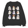 Cute Ghost Reading Books Teacher Halloween Reading Men Women Kids Unisex Sweatshirt