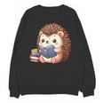 Cute Hedgehog Book Lover Readers Animal Reading Unisex Sweatshirt Cute Hedgehog Book Lover Readers Animal Reading Unisex Sweatshirt