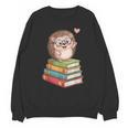 Cute Hedgehog Reading Books Animal Lover Reader Bookworm Unisex Sweatshirt Cute Hedgehog Reading Books Animal Lover Reader Bookworm Unisex Sweatshirt