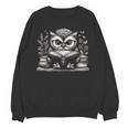 Cute Owl Reading Book Graphic Art Unisex Sweatshirt