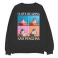 Cute Penguin Reading Book School Librarian Teacher Student Unisex Sweatshirt