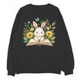 Cute Rabbit And Book Women Girls Reading Book Rabbit Lover Unisex Sweatshirt Cute Rabbit And Book Women Girls Reading Book Rabbit Lover Unisex Sweatshirt