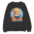 Cute Teddy Bear Reading Book Fun Unisex Sweatshirt Cute Teddy Bear Reading Book Fun Unisex Sweatshirt