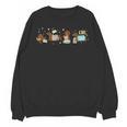 Dachshund Book Lover Reading Wiener Dog 100 Days Of School Unisex Sweatshirt
