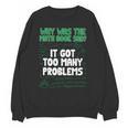 Dad Joke Why Was The Math Book Sad Pun Dad Jokes Unisex Sweatshirt