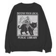 Defend Your Local Library Knight Cat Rider Book Lover Unisex Sweatshirt Defend Your Local Library Knight Cat Rider Book Lover Unisex Sweatshirt