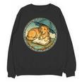 Dog Reading Book Rain Cozy Umbrella Cute Art Men Unisex Sweatshirt Dog Reading Book Rain Cozy Umbrella Cute Art Men Unisex Sweatshirt
