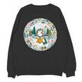 Duck Wilderness Book Reading Illustration Floral Unisex Sweatshirt