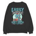 Easily Distracted By Books And Dragons Nerds Unisex Sweatshirt