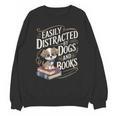 Easily Distracted By Dogs And Books Reader Animal Dog Unisex Sweatshirt Easily Distracted By Dogs And Books Reader Animal Dog Unisex Sweatshirt