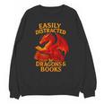Easily Distracted By Dragons And Books Reading Unisex Sweatshirt Easily Distracted By Dragons And Books Reading Unisex Sweatshirt