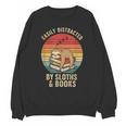 Easily Distracted By Sloths And Books Unisex Sweatshirt Easily Distracted By Sloths And Books Unisex Sweatshirt