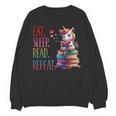 Eat Sleep Read Repeat Unicorn Read Book Reading Lovers Kids Unisex Sweatshirt