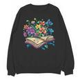 Enchanted Open Book With Blooming Flowers Unisex Sweatshirt Enchanted Open Book With Blooming Flowers Unisex Sweatshirt