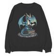 Fantasy Dragon Reading Magical Book Lover Halloween Vibes Unisex Sweatshirt Fantasy Dragon Reading Magical Book Lover Halloween Vibes Unisex Sweatshirt