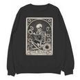 Floral The Reader Tarot Card Skeleton Reading Book Unisex Sweatshirt