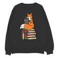 Fox Books Read Reading Librarian America Men Women Kids Unisex Sweatshirt