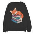 Fox Reading Book Pajama Sleep Unisex Sweatshirt