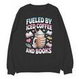 Fueled By Iced Coffee And Books Book Lover Retro Unisex Sweatshirt