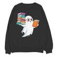 Ghost Reading Books Halloween Library Unisex Sweatshirt Ghost Reading Books Halloween Library Unisex Sweatshirt