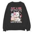 Girl Who Loves Cats And Books Cute Unisex Sweatshirt Girl Who Loves Cats And Books Cute Unisex Sweatshirt