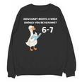 Goose Reading 67 Six Seven Meme Teacher Book Lover Unisex Sweatshirt