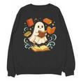 Halloween Cute Ghost Shirt Reading Books Ghost Unisex Sweatshirt Halloween Cute Ghost Shirt Reading Books Ghost Unisex Sweatshirt